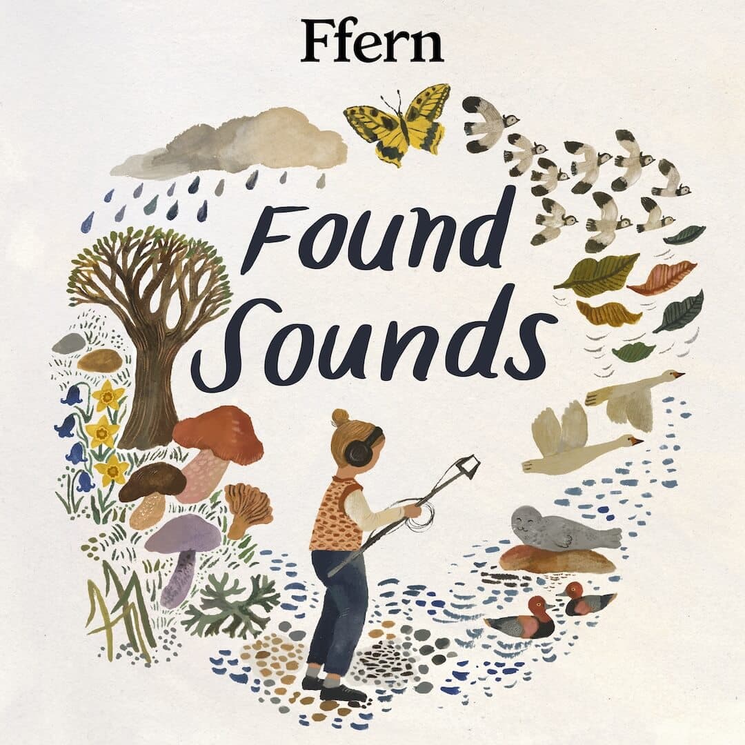 Ffern Podcast As The Season Turns cover image - an illustration of moons, birds and stars