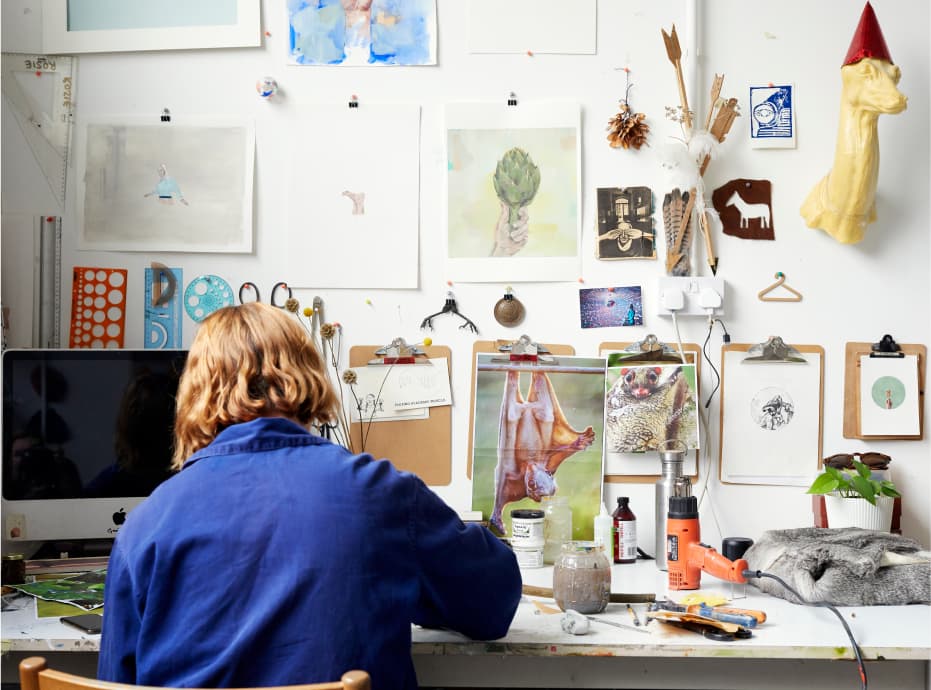 Rosie Tonkin in her studio