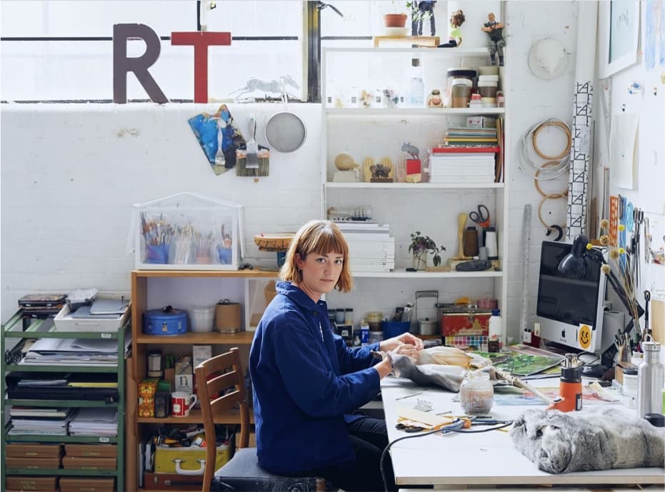 Rosie Tonkin in her studio