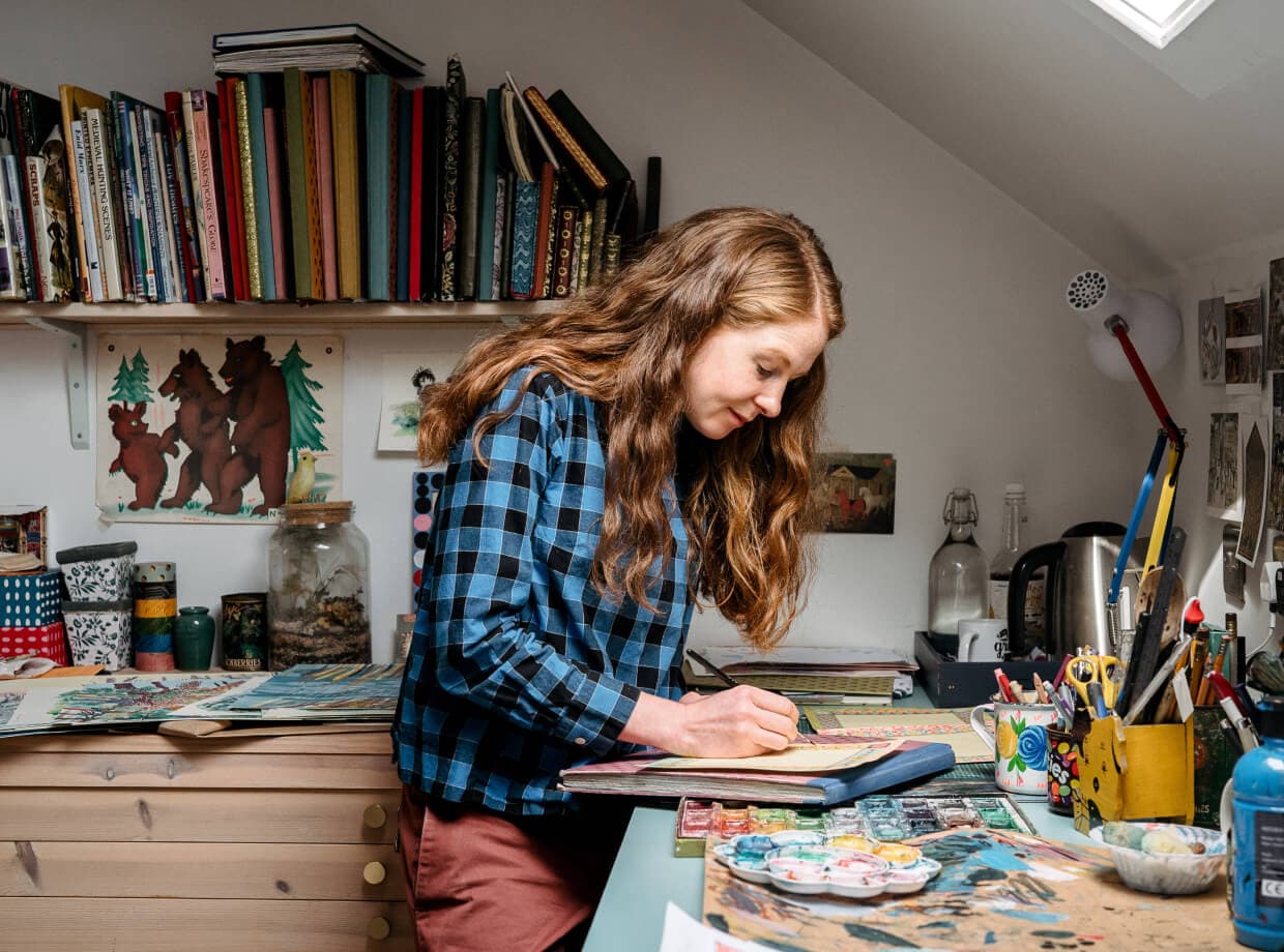 Emily Sutton in her studio