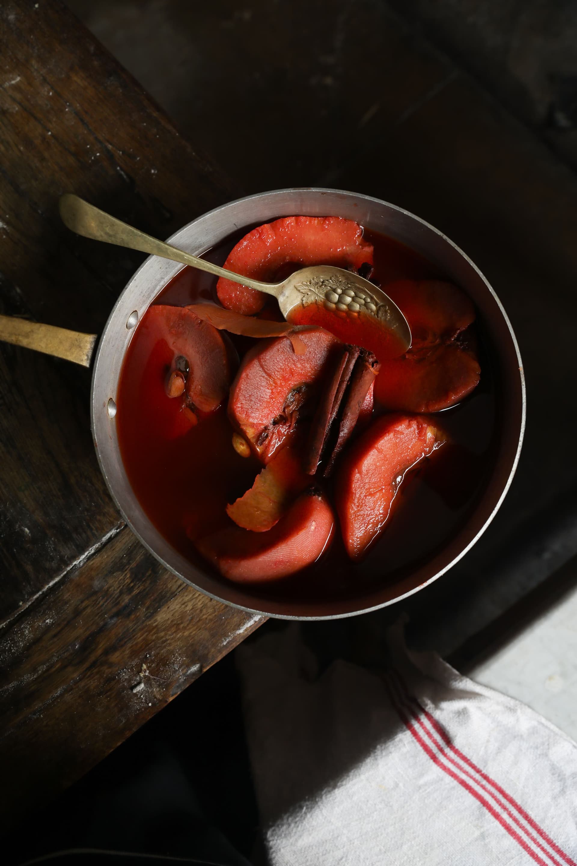 Poach the quinces